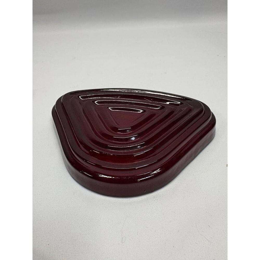 Vintage Anchor Hocking Manhattan Ruby Red Relish Tray Insert Triangular - Picture 6 of 14